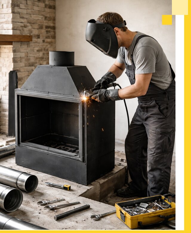 Продажа и установка металлических каминов в Сарове под ключ