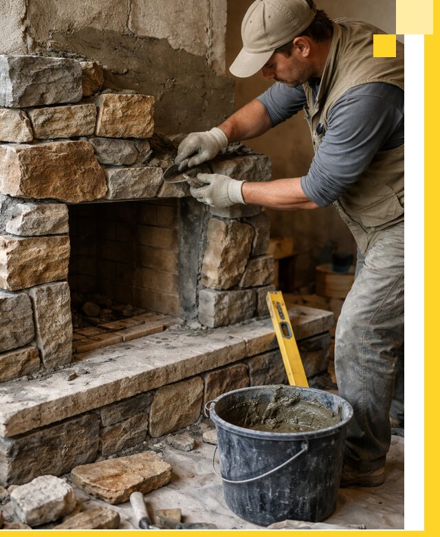 Изготовление и установка каменных каминов под ключ в Сарове