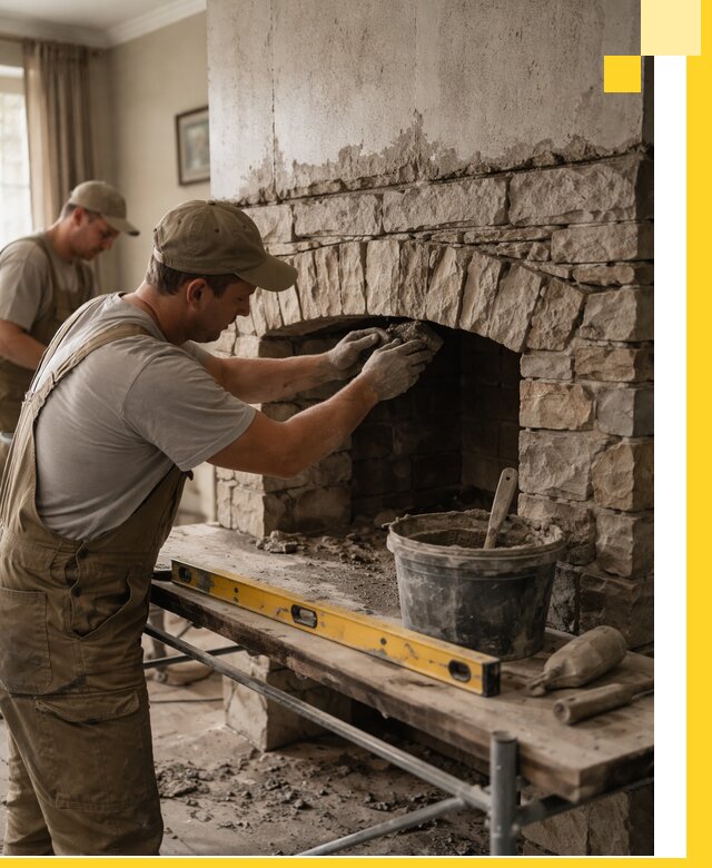 Изготовление каминов под ключ в Сарове, монтаж и отделка