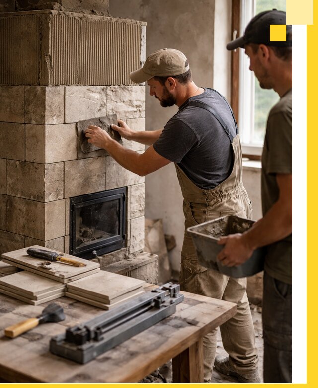 Профессиональная облицовка печей в Сарове: керамика и камень