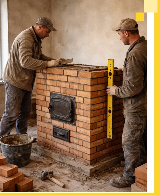 Отопительные печи под ключ в Сарове, установка и сборка