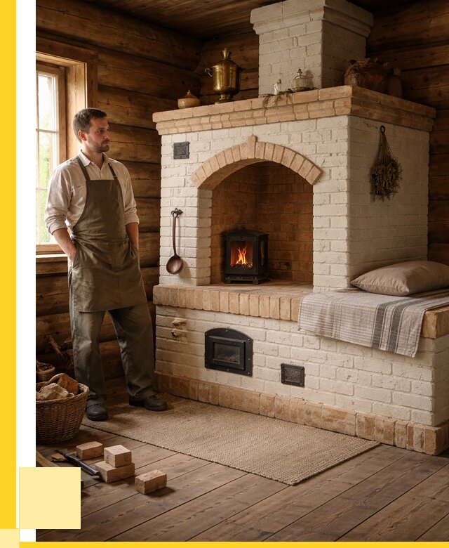 Русские печи с лежанкой под ключ в Сарове от 156225 р. ЭриданСро