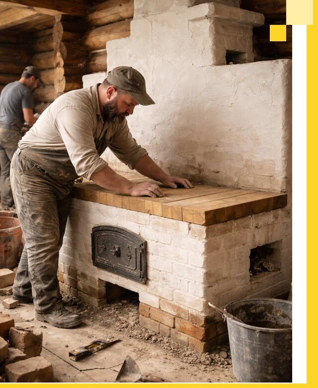 Проектирование и установка русской печи с лежанкой в Сарове