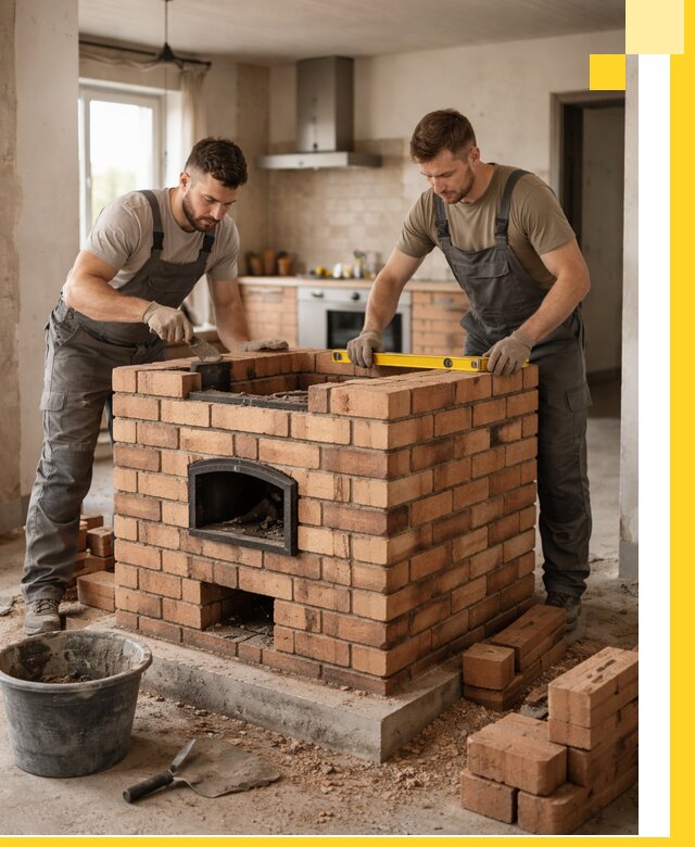 Установка и монтаж печей в частном доме в Сарове под ключ