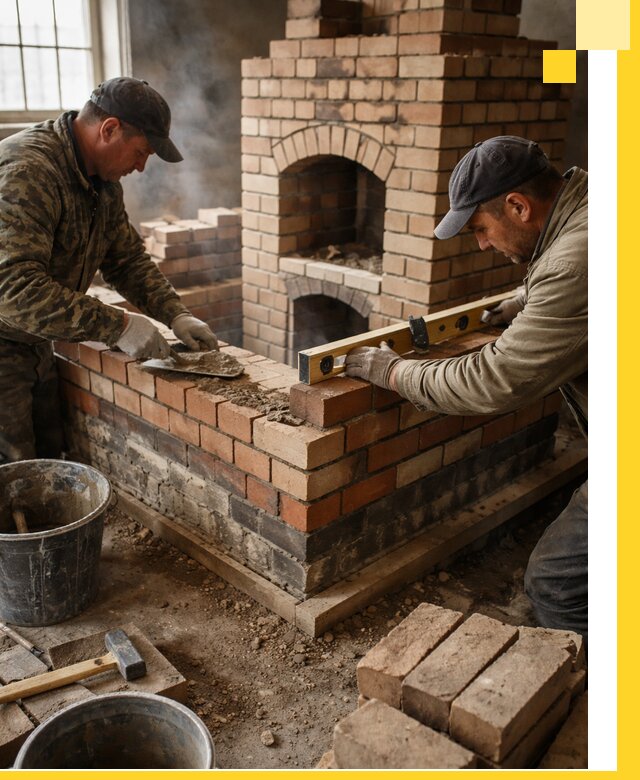 Изготовление и монтаж печей и каминов из кирпича в Сарове