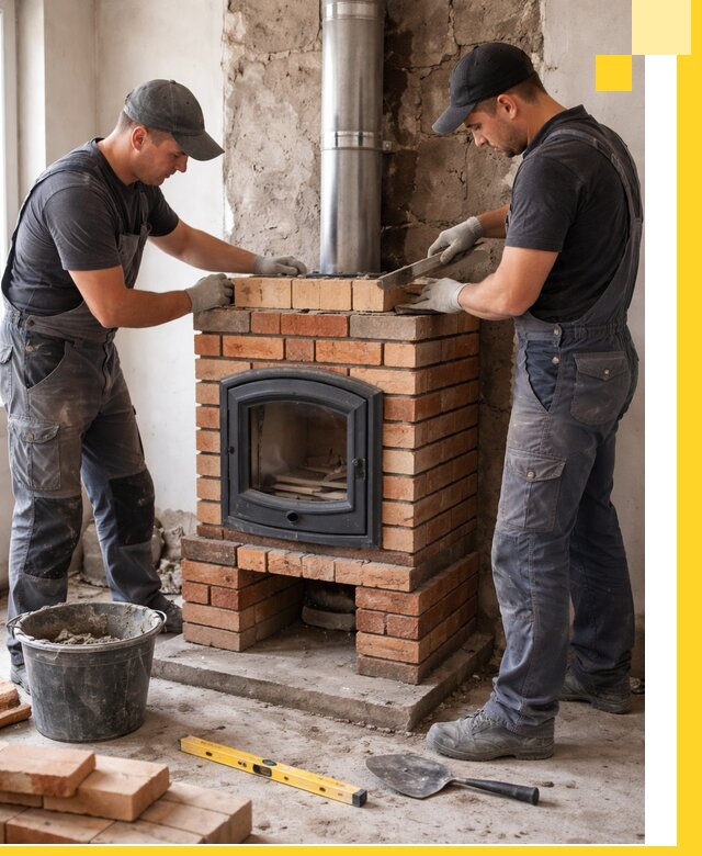 Монтаж печи камина под ключ в Сарове с гарантией и пусконаладкой