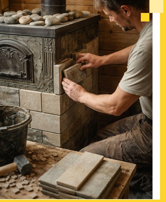 Облицовка банных печей в Сарове профессиональная отделка