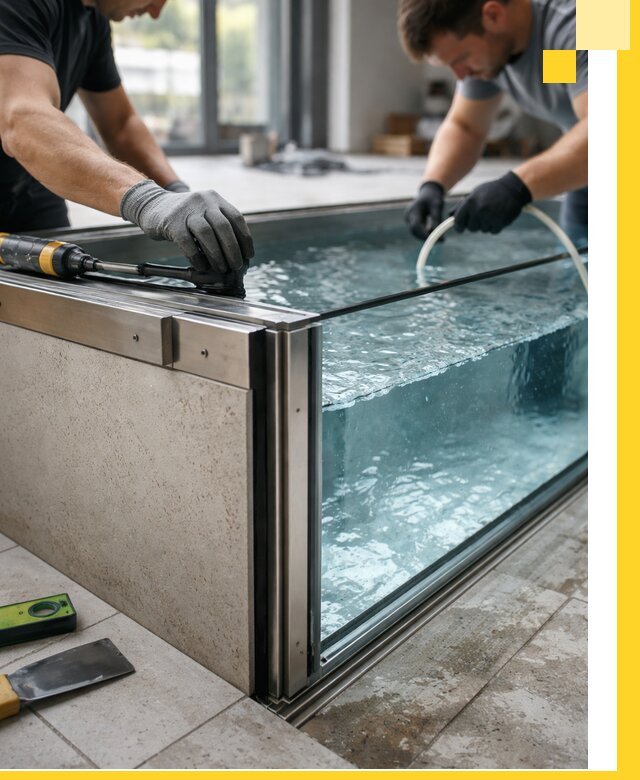 Проектирование и монтаж стеклянных бассейнов в Сарове