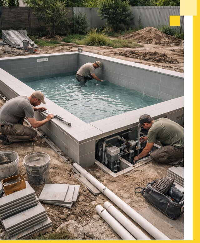 Строительство и монтаж бассейнов для дачи под ключ в Сарове