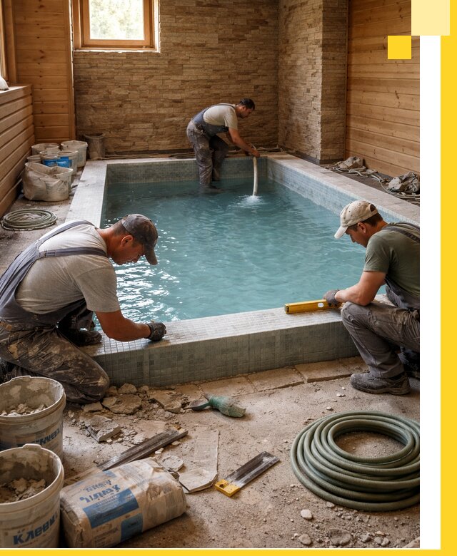 Проектирование и строительство бассейнов для бани в Сарове