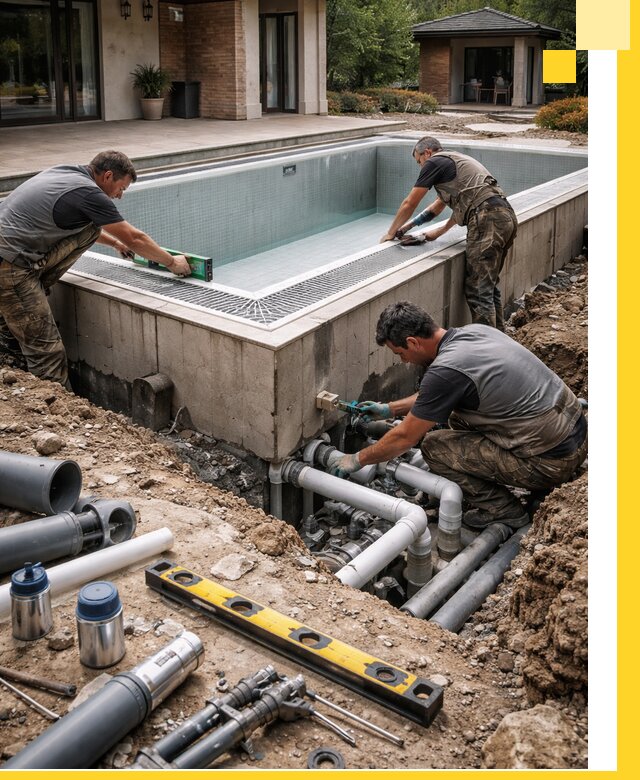 Строительство переливных бассейнов в Сарове под ключ