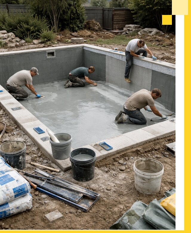 Изготовление и монтаж чаши бассейна под ключ в Сарове