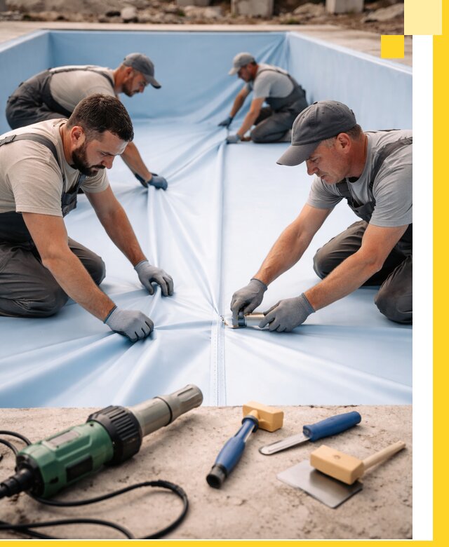 ПВХ пленка для бассейнов с монтажом и гарантией в Сарове