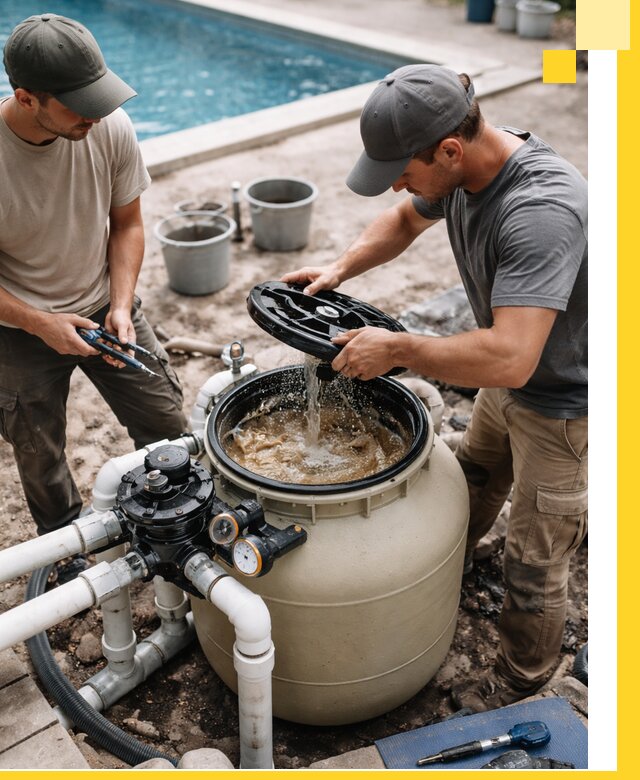 Установка и обслуживание песочных фильтров для бассейнов в Сарове