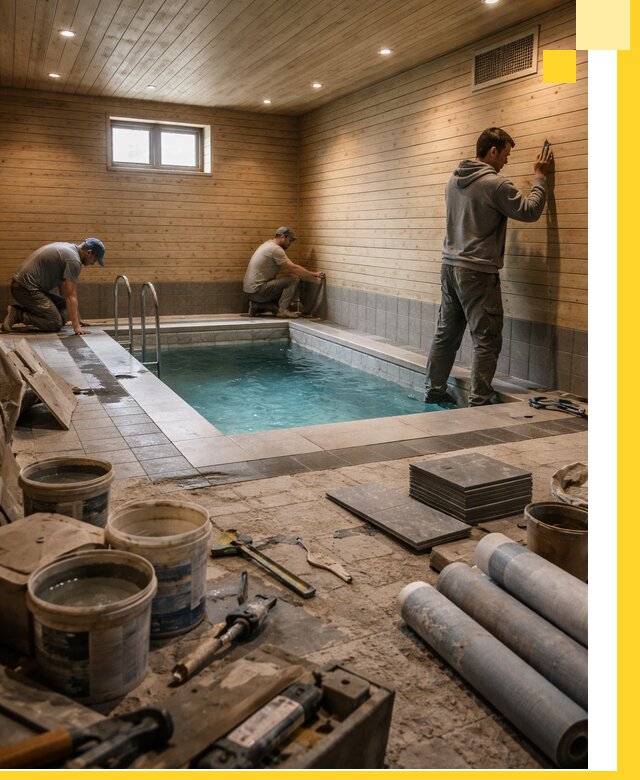 Строительство бани с бассейном и сауной под ключ в Сарове