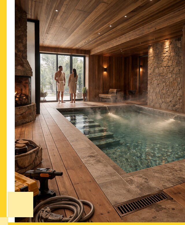 Проекты бань с бассейном под ключ в Сарове от 78113 р., ЭриданСро