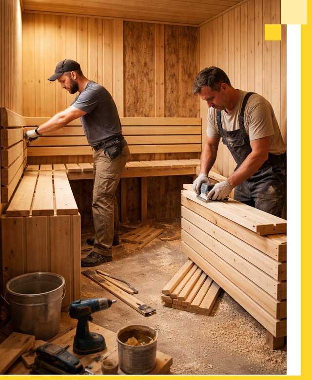 Профессиональный комплексный ремонт саун под ключ в Сарове
