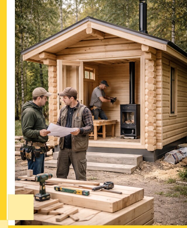 Монтаж бань под ключ в Сарове — от 208300 р. | ЭриданСро