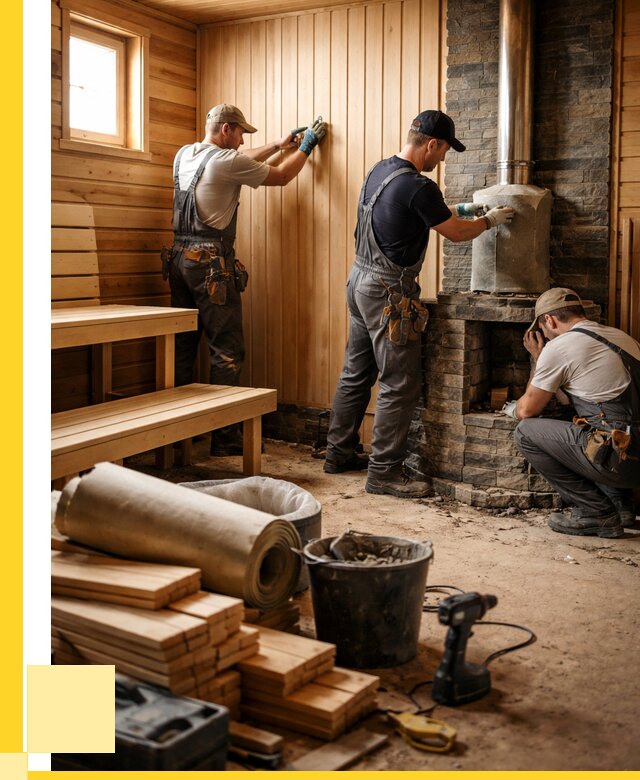 Ремонт бань под ключ в Сарове от 46868 р. | ЭриданСро