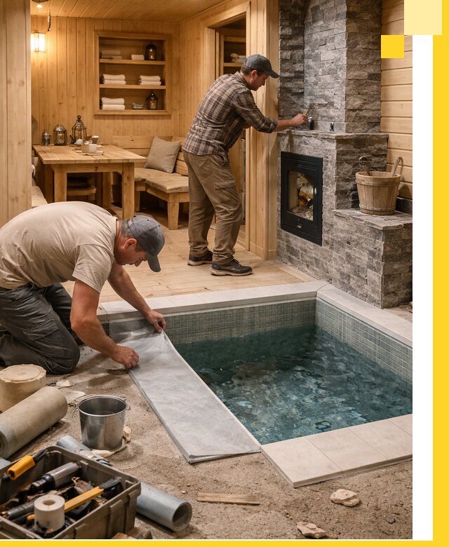 Строительство бань с комнатой отдыха под ключ в Сарове