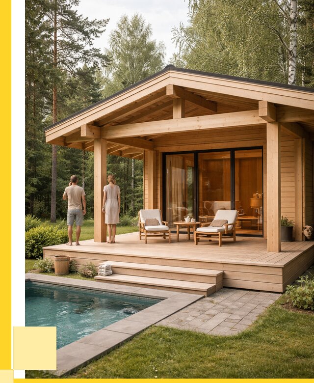 Бани с террасой под ключ в Сарове от 624900 р. | ЭриданСро