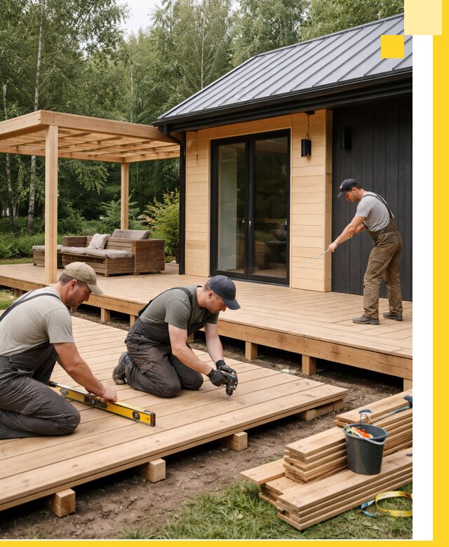 Строительство бань с террасой и бассейном под ключ в Сарове