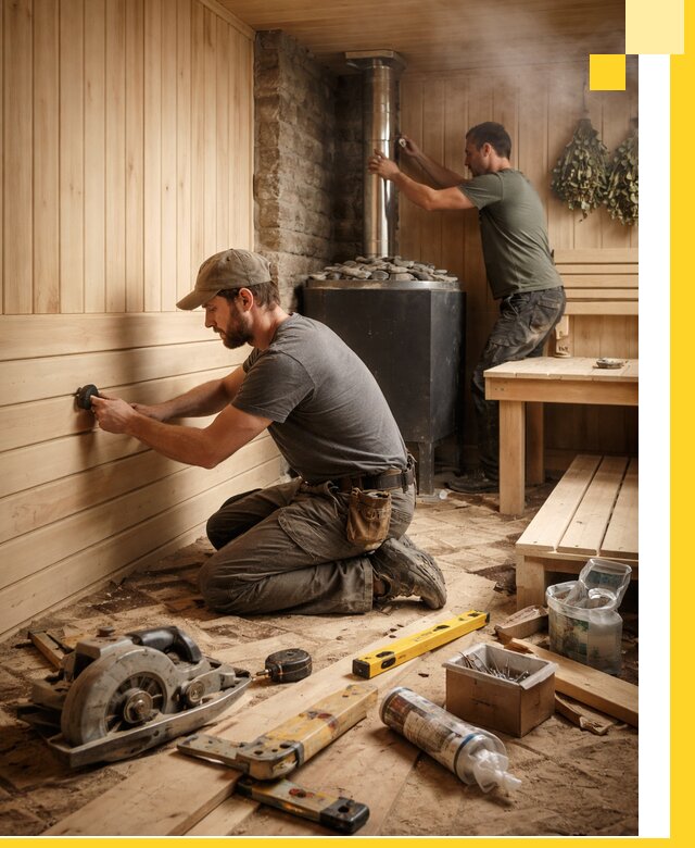 Полное строительство и оснащение парных под ключ в Сарове