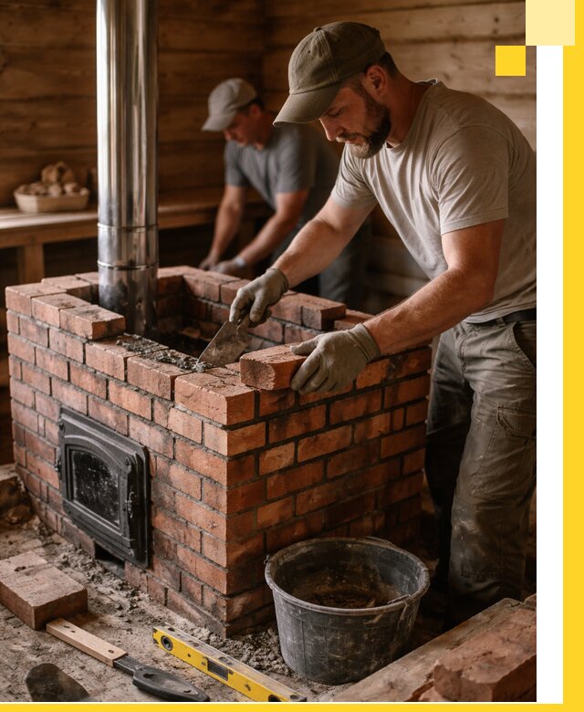 Кирпичные печи для бани под ключ в Сарове, проект и монтаж