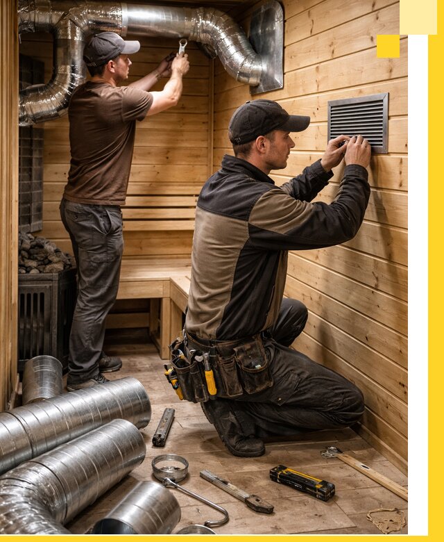 Проектирование и монтаж вентиляции бани в Сарове под ключ