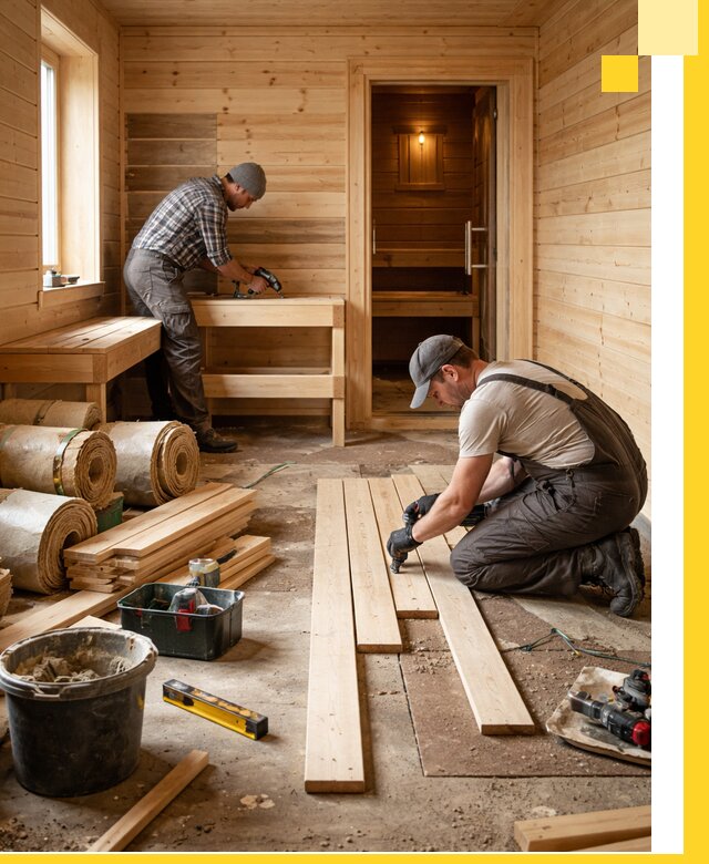 Индивидуальный проект бани с комнатой отдыха под ключ в Сарове