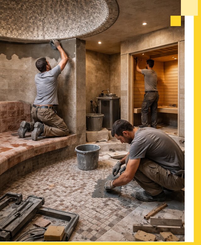 Проект и строительство хамама бани и сауны под ключ в Сарове